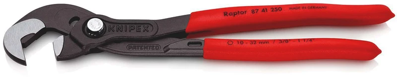 KNIPEX Schraubzange 250 mm mit 15 Einstellpositionen und Spannweite 10–32 mm