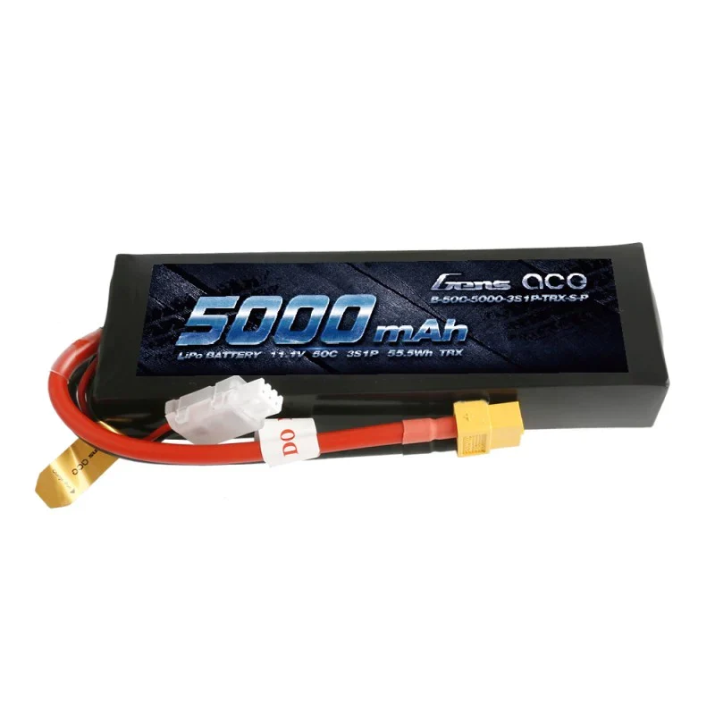 Gens Ace 5000mAh 11.1V 50C 3S1P Short-Size Lipo mit XT60 Stecker