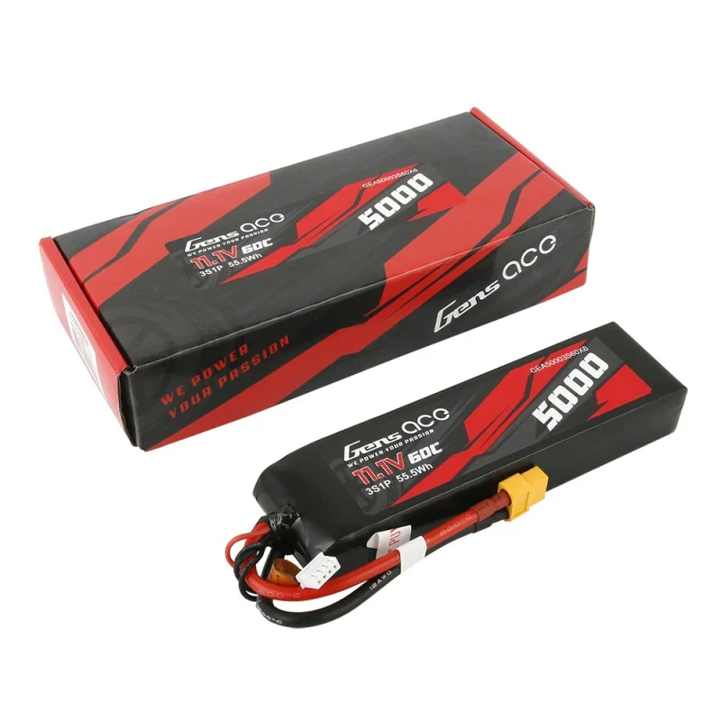 Gens Ace 5000mAh 11.1V 60C 3S1P Lipo mit XT60 Stecker