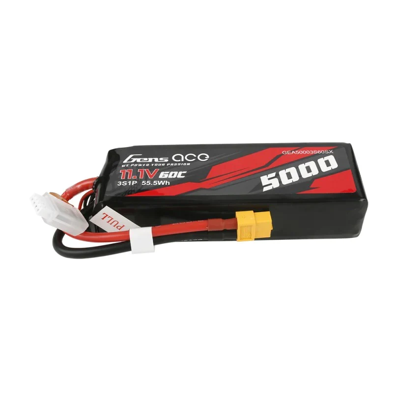 Gens Ace 5000mAh 11.1V 60C 3S1P Short-Size Lipo mit XT60 Stecker