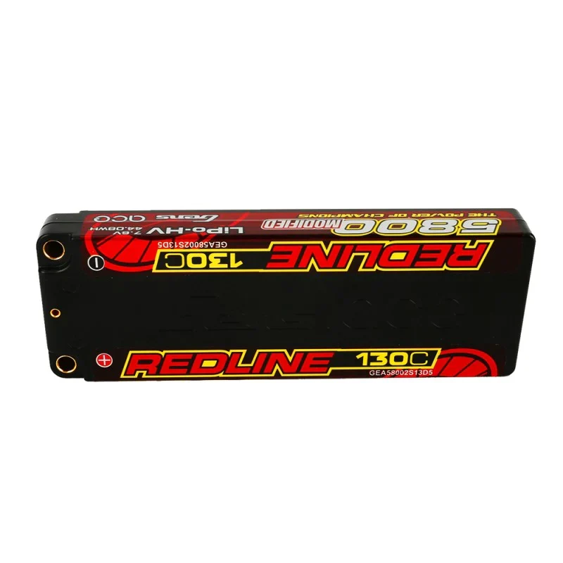 Gens Ace Redline Series 5800mAh 7.6V 130C 2S1P HardCase 56# HV Ultra LCG LiPo Akku