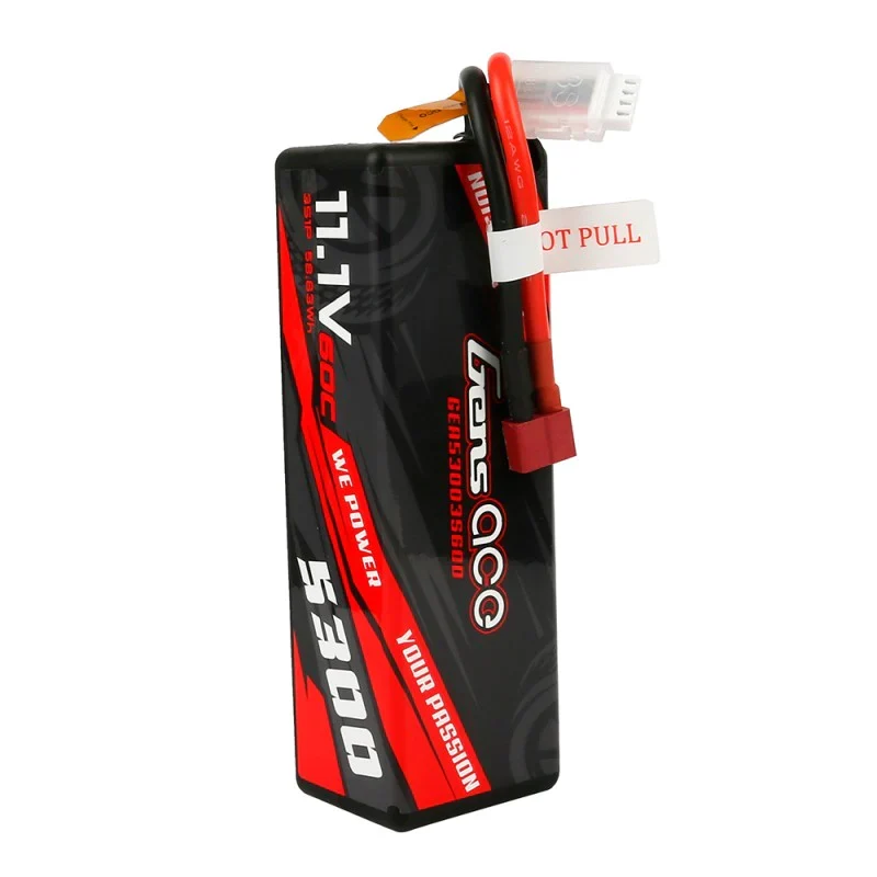 Gens Ace 5300mAh 11.1V 60C 3S1P HardCase 15# Auto Lipo Akku mit T-Stecker