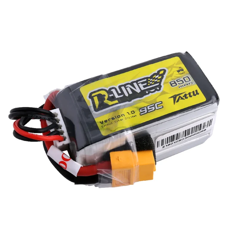 Tattu R-Line 850mAh 4S1P 95C 14.8V Lipo Akkupack mit XT60 Stecker
