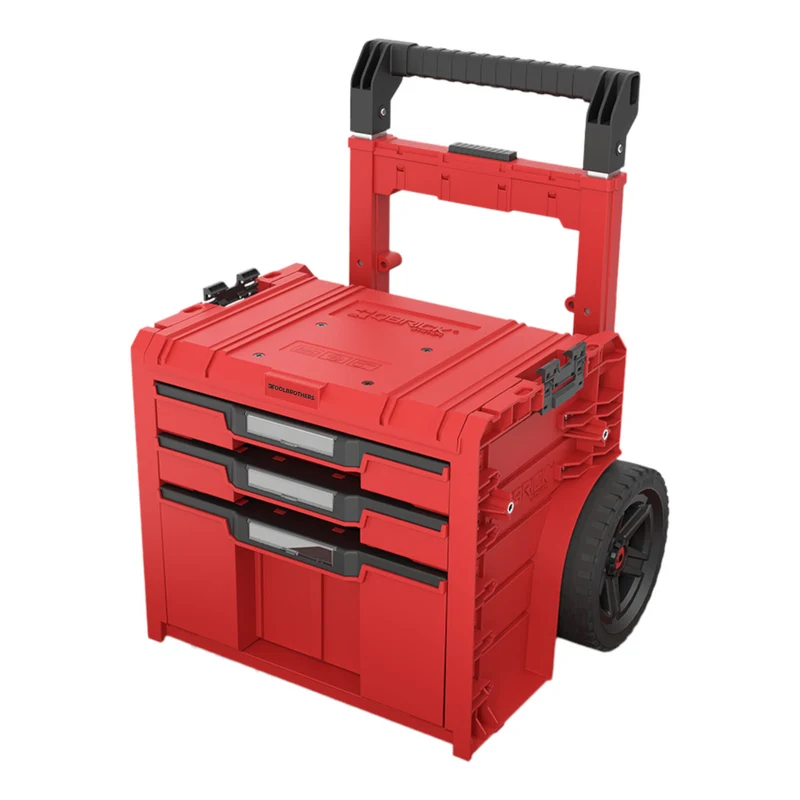 Toolbrothers RHINO L Drawer 3 Cart Plus ULTRA - Mobiler Schubladen Werkzeugkoffer 2x 4,5 l 12 l mit Doppelteleskopgriff