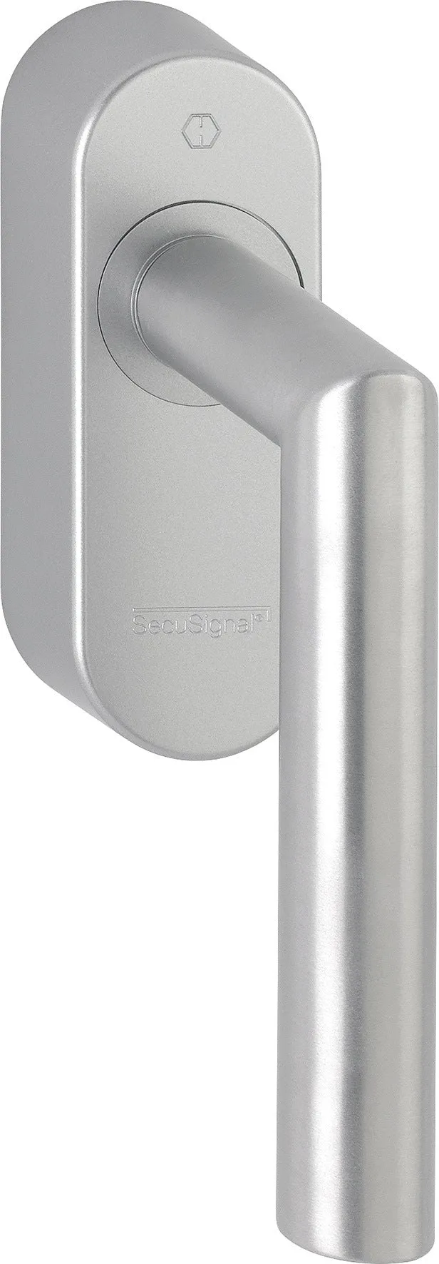 HOPPE eFenstergriff Amsterdam E0400/FR-408 SecuSignal® Edelstahl matt – Funk-Fenstergriff mit Secustik® und VarioFit®