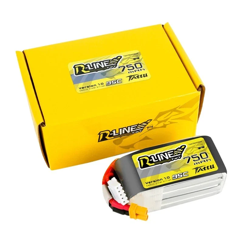 Tattu R-Line 750mAh 14.8V 4S1P 95C Lipo Akku