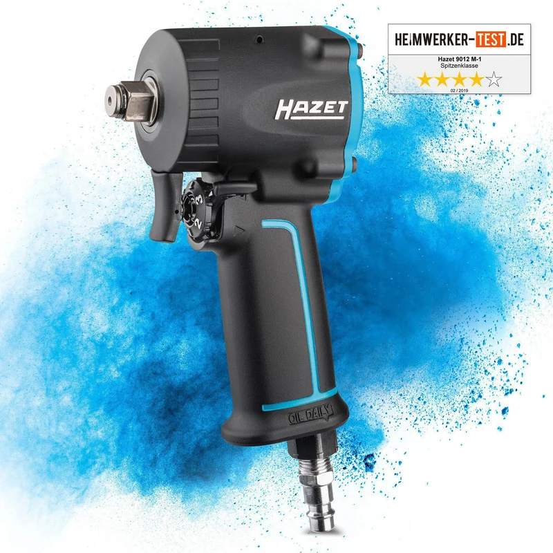 HAZET Druckluftschlagschrauber 9012M-1 12,5 mm (1/2 Zoll) A4-kt. 678 Nm – Jumbo Hammer Schlagwerk