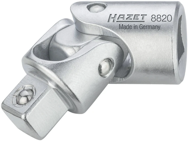 HAZET Kardangelenk 8820 3/8 Zoll, Länge 46,5 mm, CV-Stahl verchromt, Kopf poliert