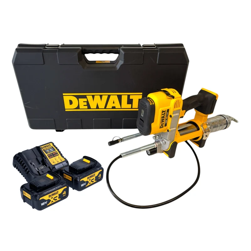 DeWalt DCGG 571 M2K Akku Fettpresse 18 V + 2x Akku 4,0 Ah + Ladegerät