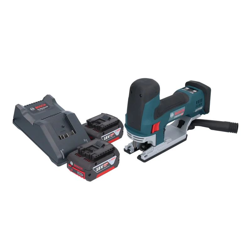 Bosch GST 18V-155 SC Professional Akku Stichsäge 18 V 155 mm Brushless + 2x Akku 4,0 Ah + Ladegerät