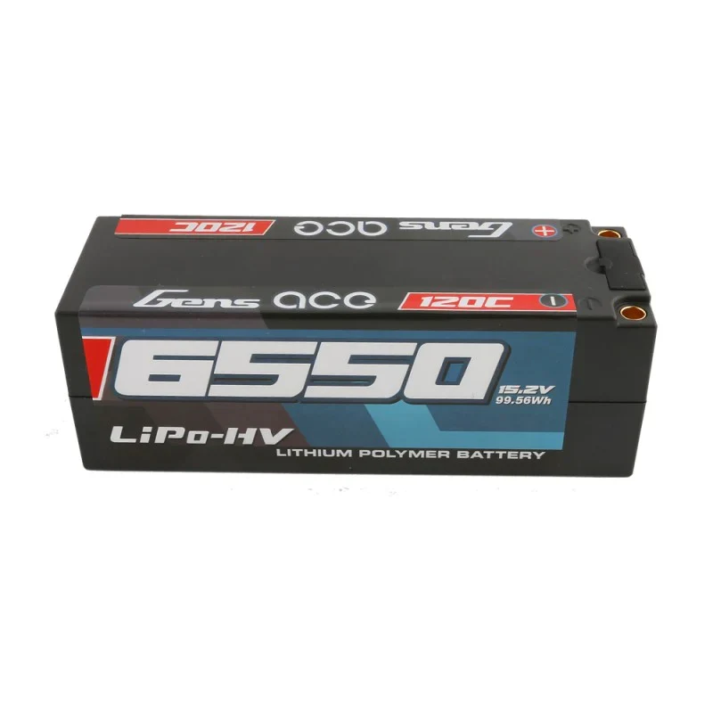 Gens Ace 6550mAh 15,2V High Voltage120C 4S1P HardCase Lipo 50# Packung mit Molex