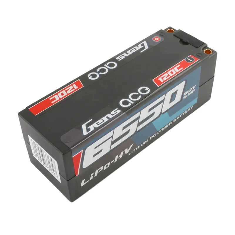 Gens Ace 6550mAh 15,2V High Voltage120C 4S1P HardCase Lipo 50# Packung mit Molex