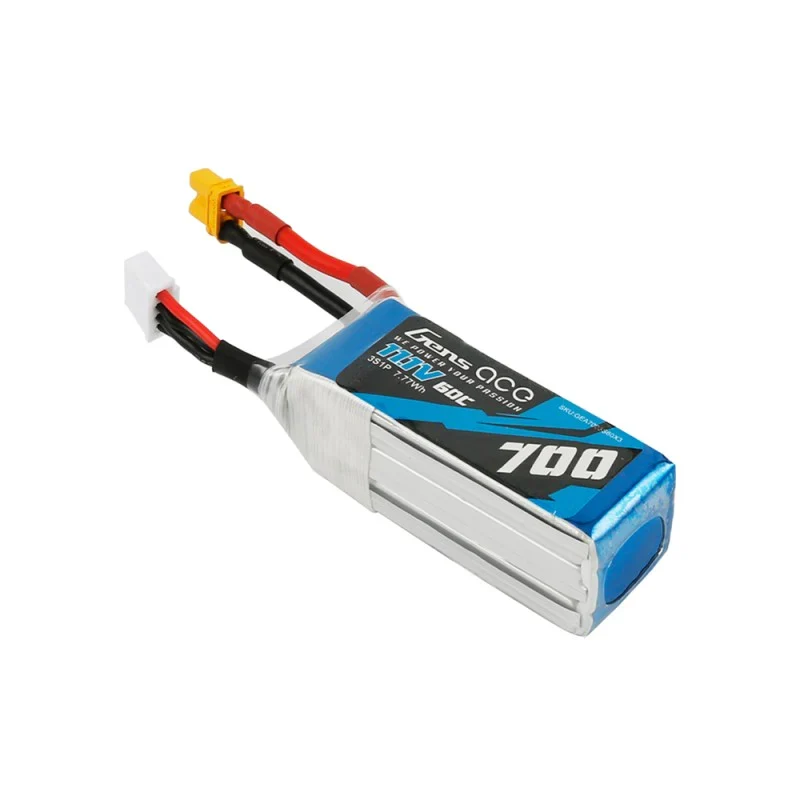 Gens Ace 700mAh 11.1V 60C 3S1P Lipo Akkupack mit XT30 für OMPHOBBY M2 & LOGO200