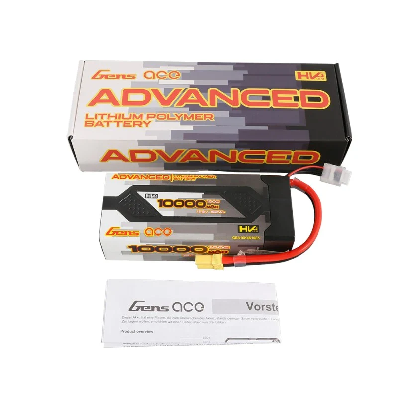 Gens Ace Advanced 10000mAh 15,2 V 100 C 4S2P HardCase 61 # Lipo-Akku mit EC5