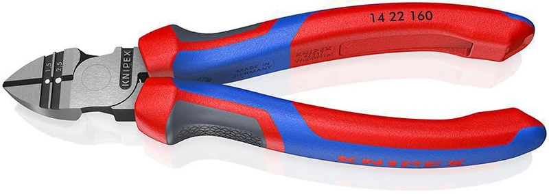 KNIPEX Abisolierseitenschneider 160 mm für 1,5 und 2,5 mm² Leiter, poliert