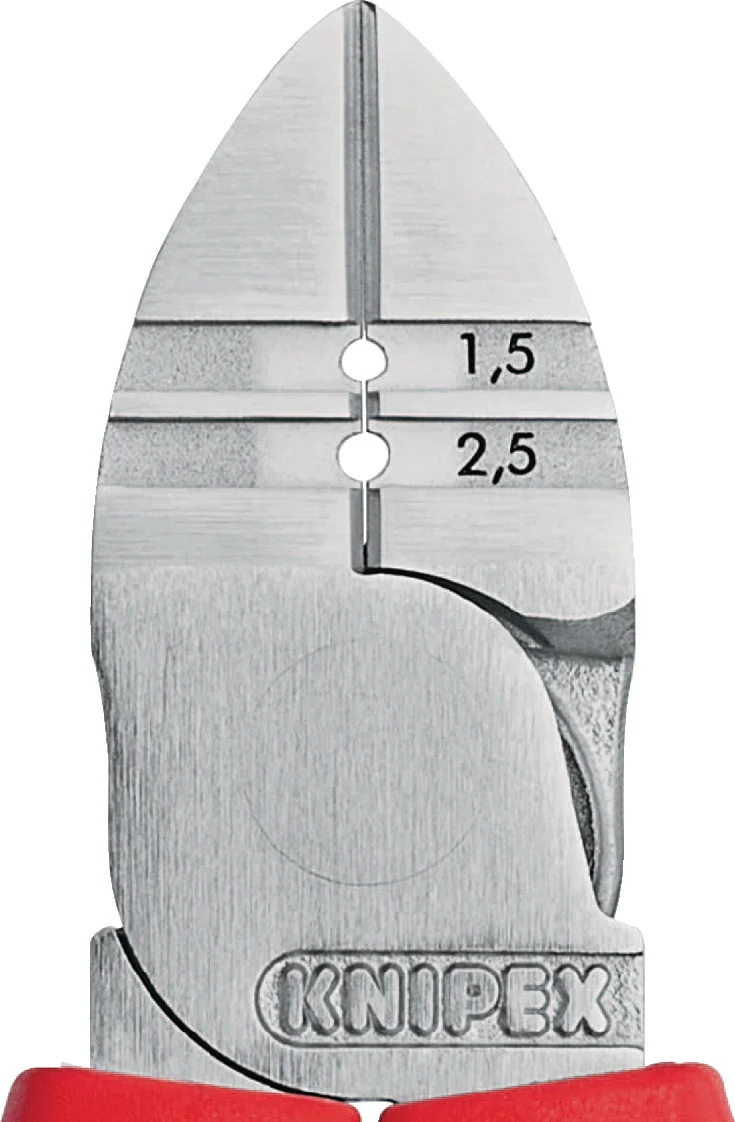 KNIPEX Abisolierseitenschneider 160 mm für 1,5 und 2,5 mm² Leiter, poliert
