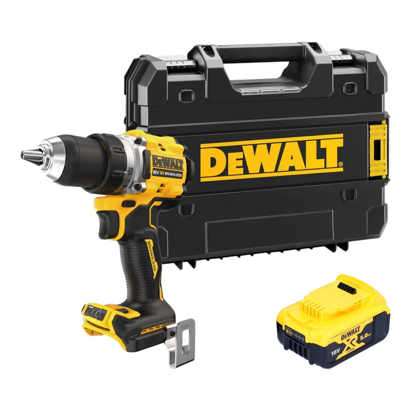 DeWalt DCD 800 NT Akku Bohrschrauber 18 V 90 Nm Brushless + 1x Akku 5,0 Ah + TSTAK - ohne Ladegerät