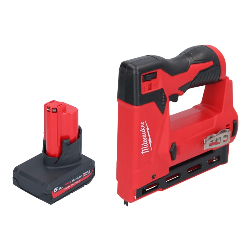 Milwaukee M12 BST-501 Akku Tacker 12 V 6 - 14 mm + 1x Akku 5,0 Ah - ohne Ladegerät