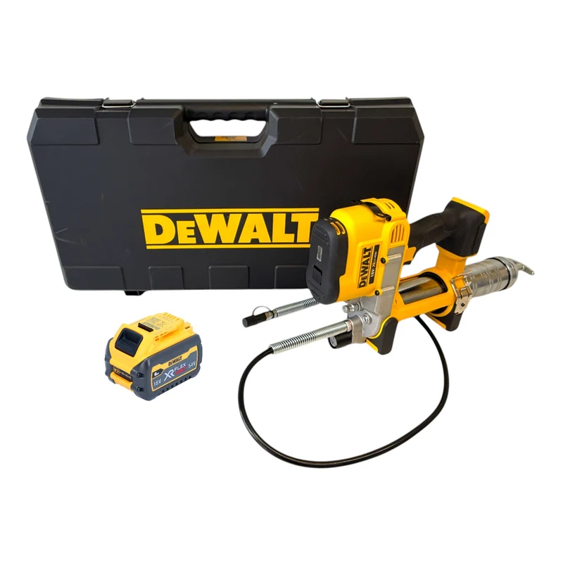 DeWalt DCGG 571 NK Akku Fettpresse 18 V + 1x Powerstack Akku 5,0 Ah - ohne Ladegerät