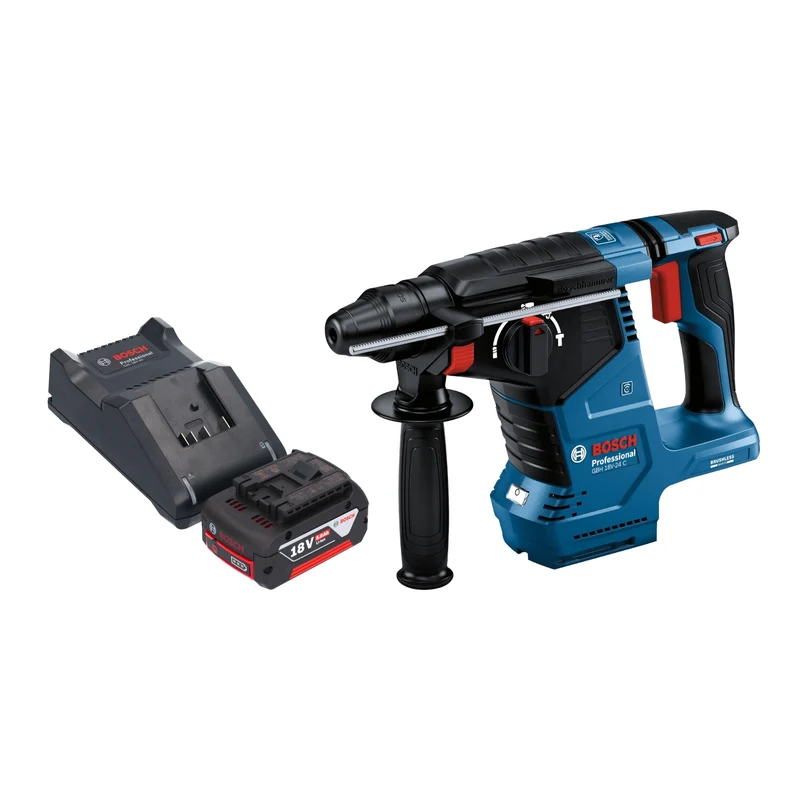 Bosch GBH 18V-24 C Professional Akku Bohrhammer 18 V 2,4 J Brushless SDS plus + 1x Akku 5,0 Ah + Ladegerät
