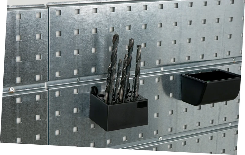 RAACO Werkzeughaken Clip 12 Bohrerhalter 1tlg. B.94xT.77xH.65mm für Lochplatten
