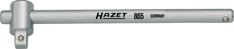 HAZET Quergriff mit Gleitstück 865 1/4 Zoll Länge 115 mm – CV-Stahl verchromt