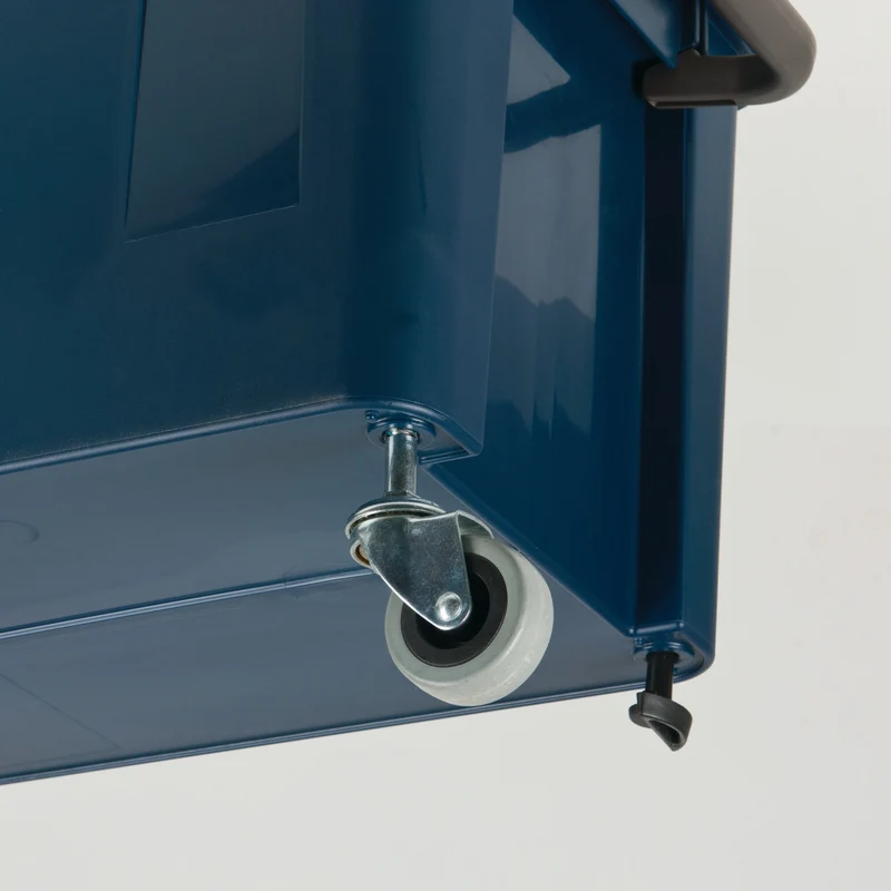 RAACO Rollenset 4tlg. aus Stahl und Gummi für Compact 37-62 – 2 Rollen mit Feststellbremse