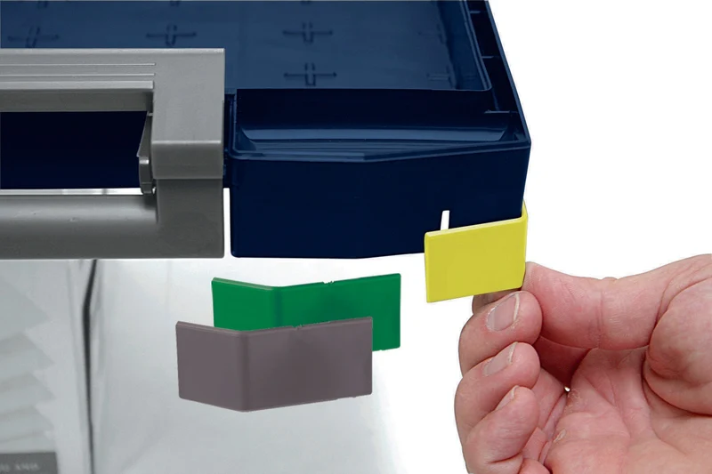 raaco Etikettensatz 4tlg. gelb für boxxser ID-Etikett – passend für Art.Nr. 871545–871557