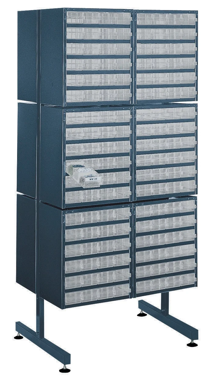 RAACO Doppelstativ für Stahlmagazine Serie 250 – Bodenstativ B.705 x T.570 x H.1600 mm