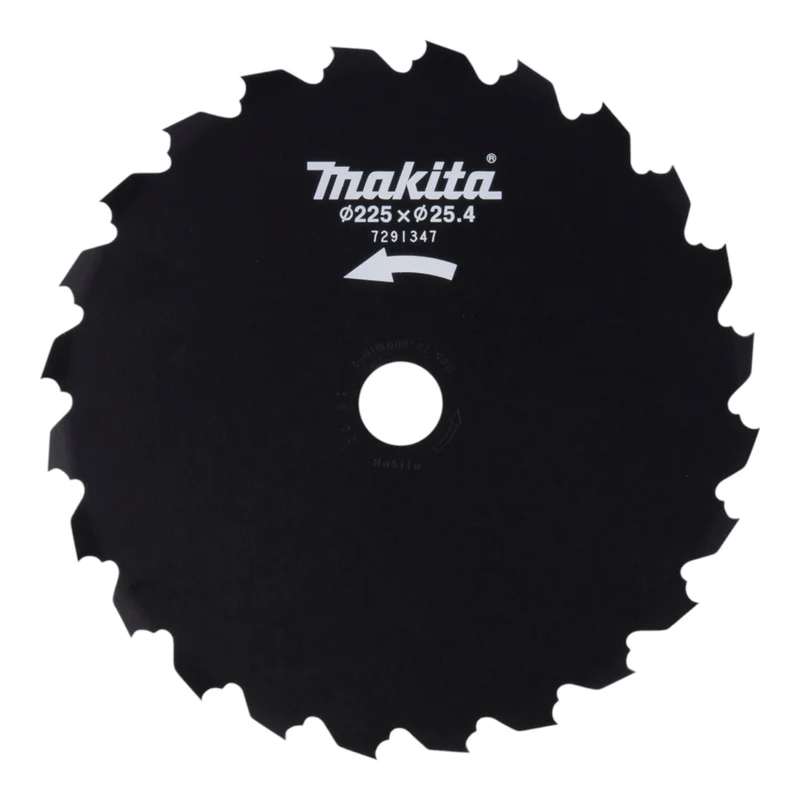 Makita Meißelzahn Sägeblatt 225 x 25,4 mm 24 Zähne Stahl ( 199872-9 ) für Akku Freischneider UR 013 G
