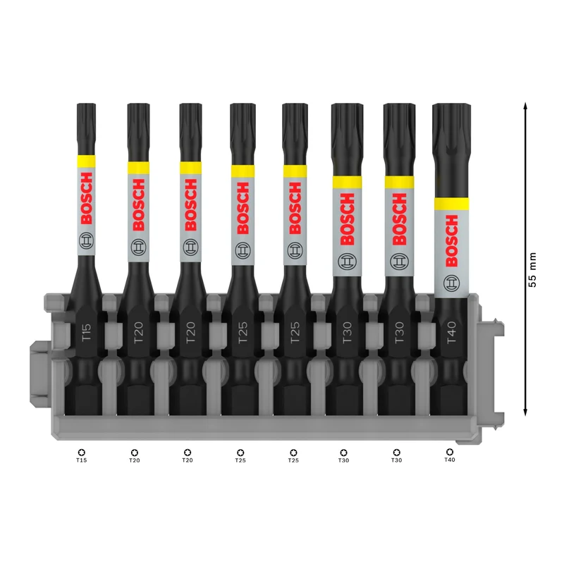 Bosch PRO Impact T Schrauberbit 55 mm Torx 8 tlg. ( 2608522329 ) T15 / T20 / T25 / T30 / T40