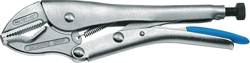 GEDORE Gripzange 230 mm mit Stellschraube und Lösehebel, Spannweite max. 32 mm