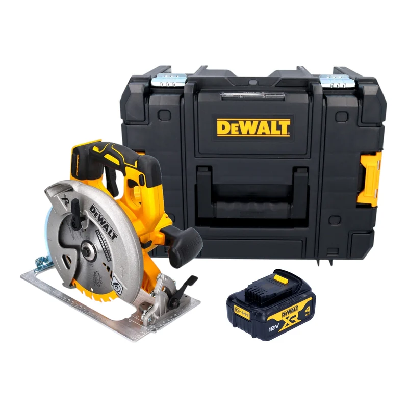 DeWalt DCS 570 NT Akku Handkreissäge 18 V 184 mm Brushless + 1x Akku 4,0 Ah + TSTAK - ohne Ladegerät