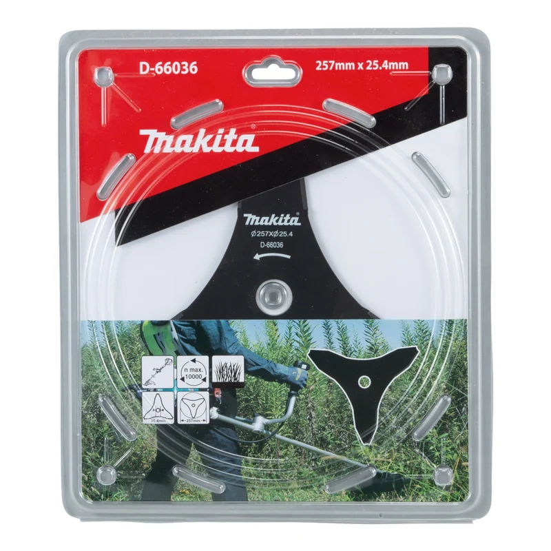 Makita Dickichtmesser 257 x 25,4 mm für Sensen und Freischneider ( D-66036 )