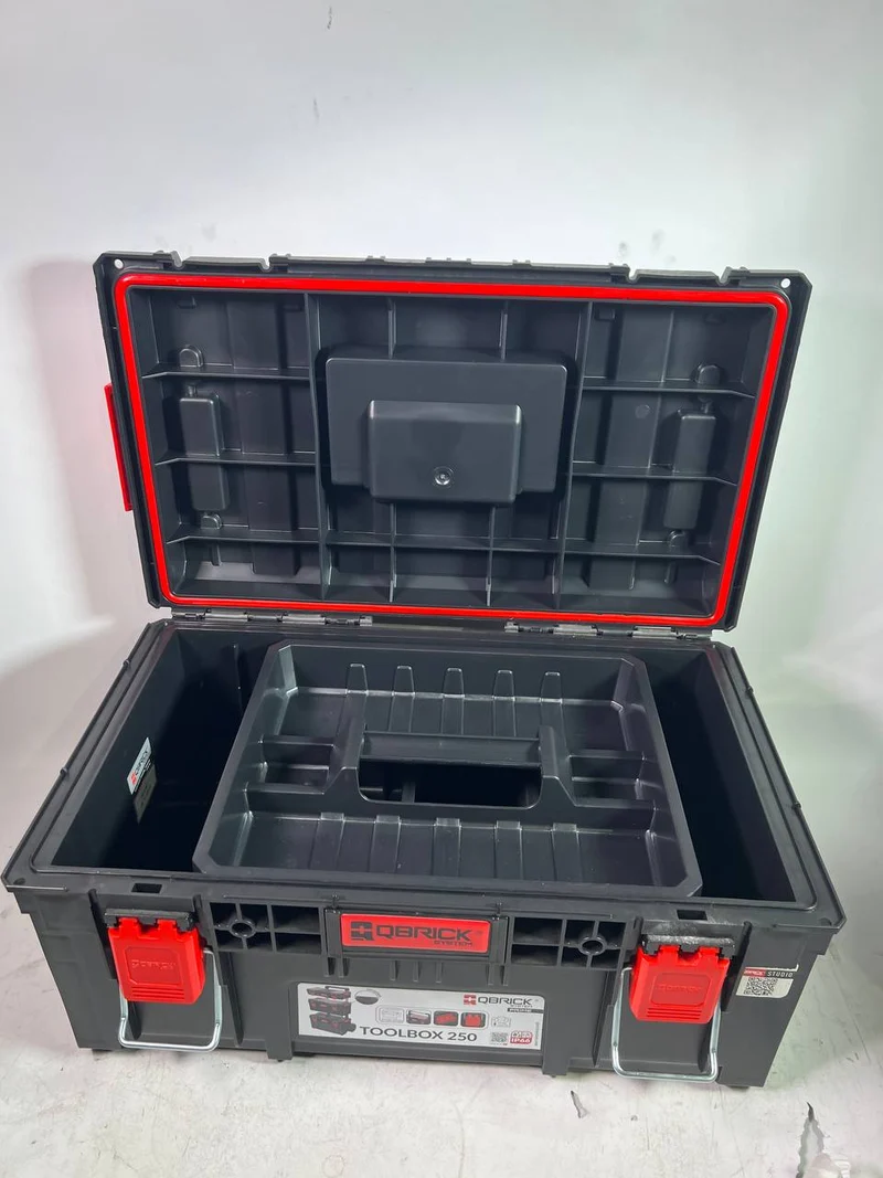 Qbrick System PRIME Toolbox 250 Vario stapelbar 535 x 327 x 271 mm 28l IP66 mit 3 Trennwänden - Leicht Gebraucht