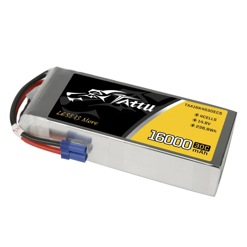 Tattu 16000mAh 14,8V 30C 4S1P Lipo Akkupack mit EC5