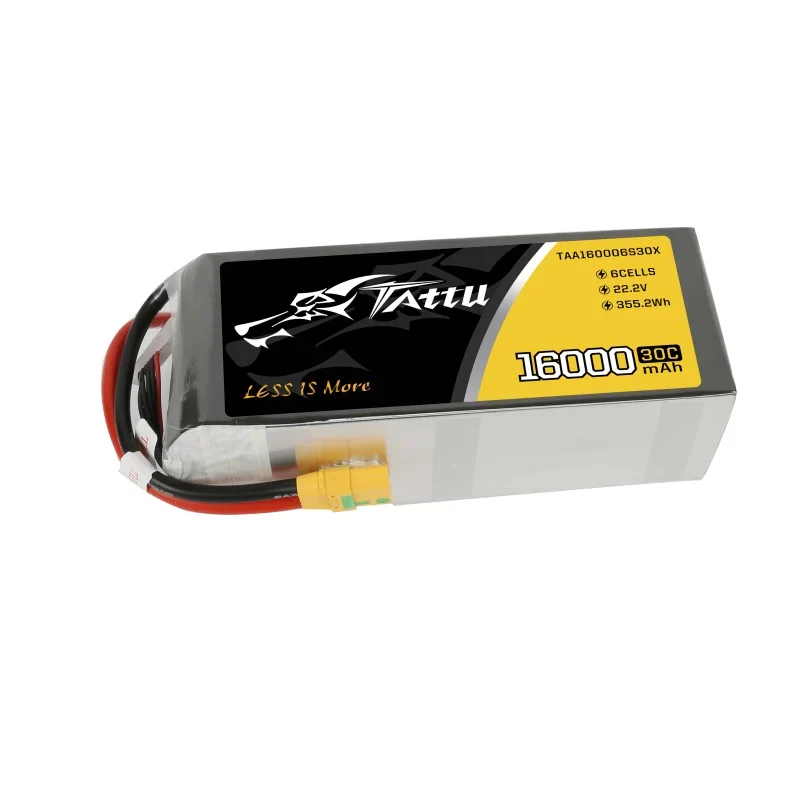 Tattu 16000 mAh 22,2 V 30 C 6S1P LiPo-Akkupack mit XT90-S