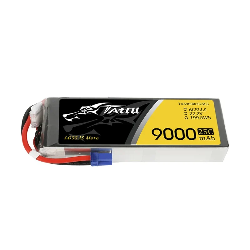 Tattu 9000mAh 22,2V 25C 6S1P Lipo Akkupack mit EC5