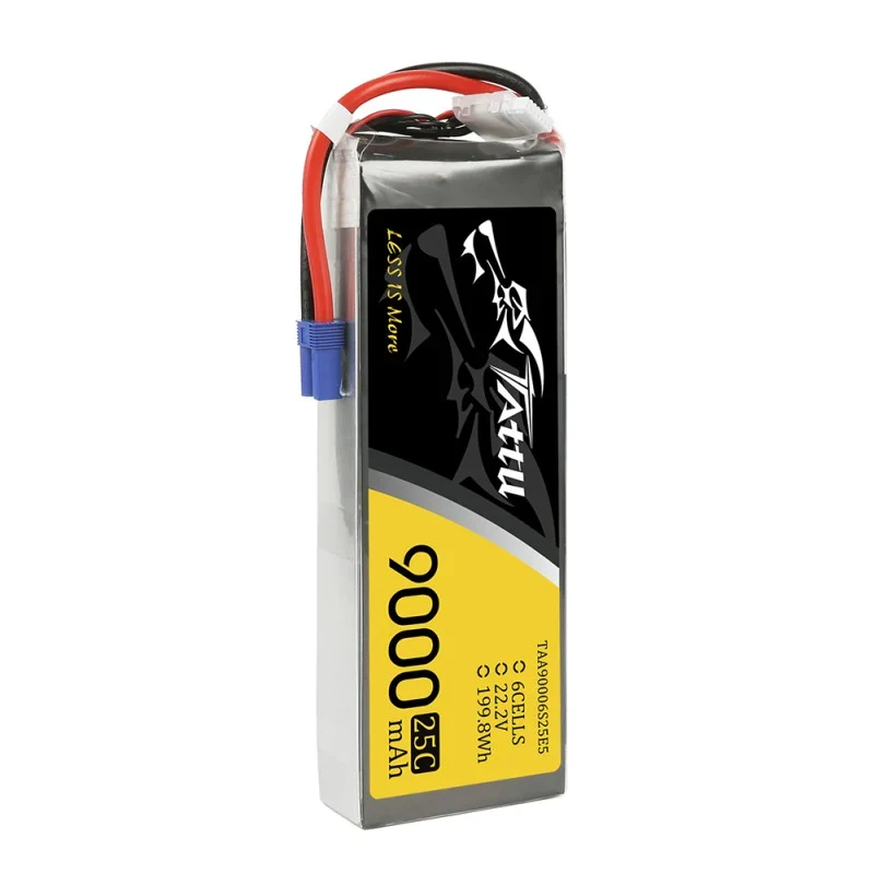 Tattu 9000mAh 22,2V 25C 6S1P Lipo Akkupack mit EC5