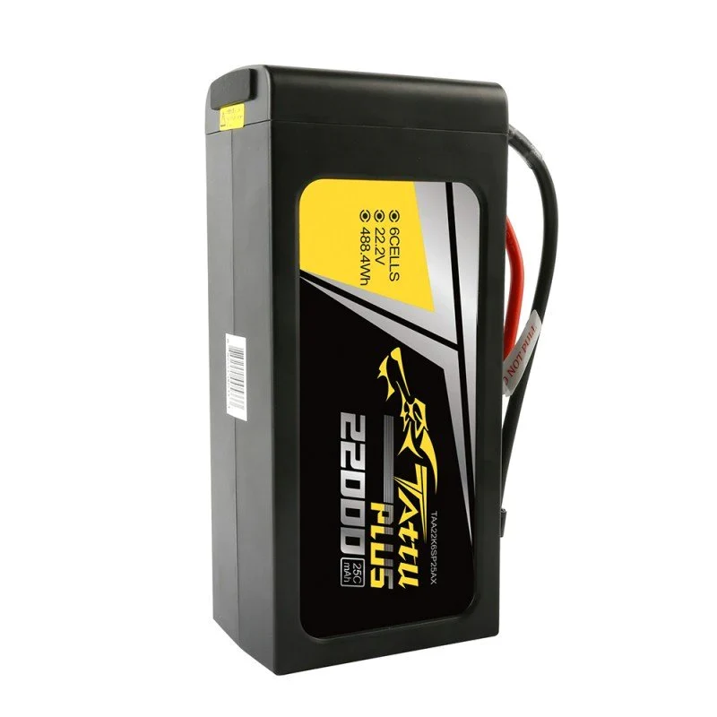 Tattu Plus 22000mAh 22,2V 25C 6S1P Lipo Akku Pack mit AS150+XT150 Stecker