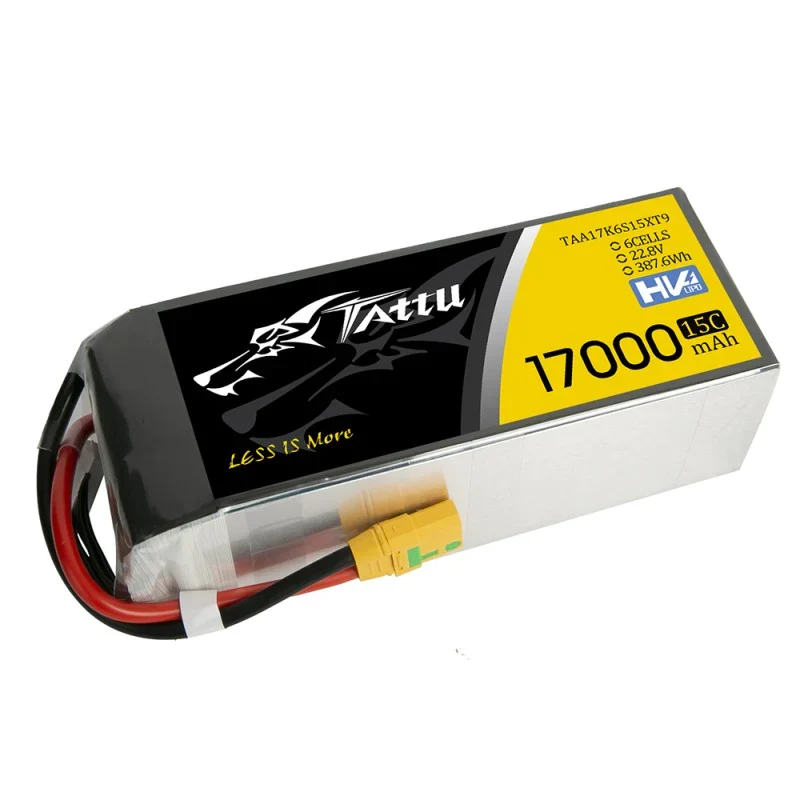 Tattu 17000mAh 22,8V 15C 6S1P Lipo Akku mit XT90-S Stecker