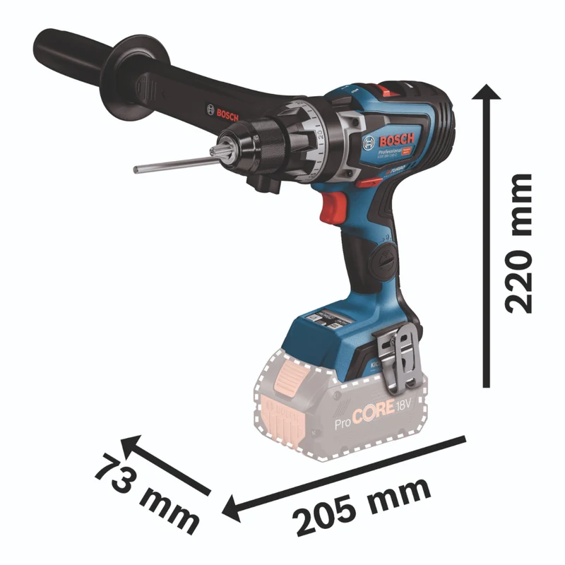 Bosch GSR 18V-150 C Professional Akku Bohrschrauber 18 V 150 Nm Brushless + 2x ProCORE Akku 5,5 Ah + Ladegerät