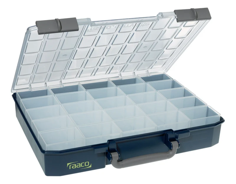 raaco Sortimentskasten CarryLite 80 5x10-25, 413x330x79 mm, 25 Fächer