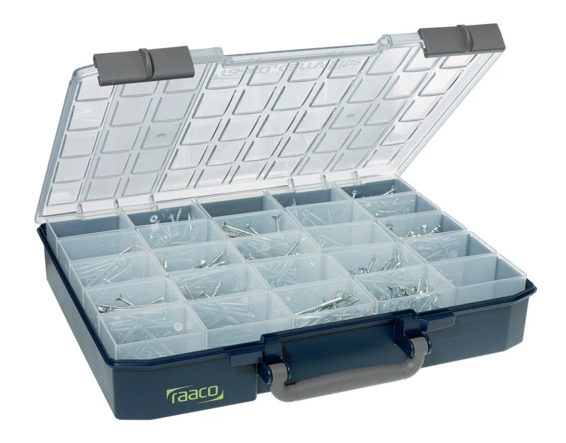 raaco Sortimentskasten CarryLite 80 5x10-25, 413x330x79 mm, 25 Fächer