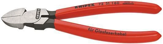 KNIPEX Seitenschneider für Lichtwellenleiter 160 mm mit Kunststoffüberzug
