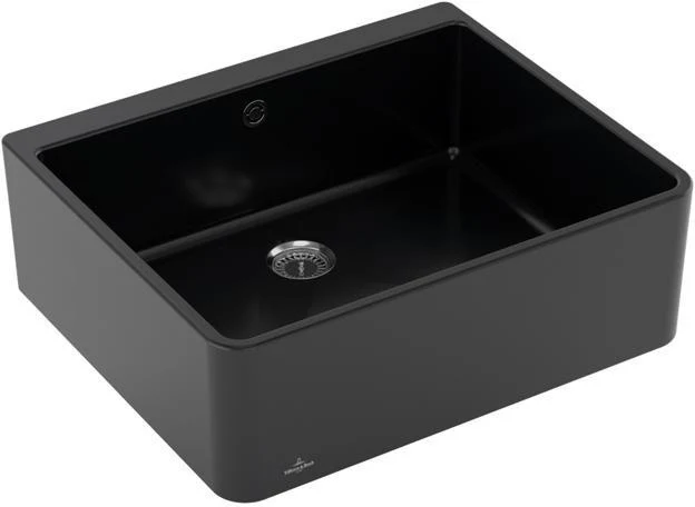 VILLEROY & BOCH Spülstein 60 X 595x500mm Spülbecken m.tig aus Keramik Ebony cplus