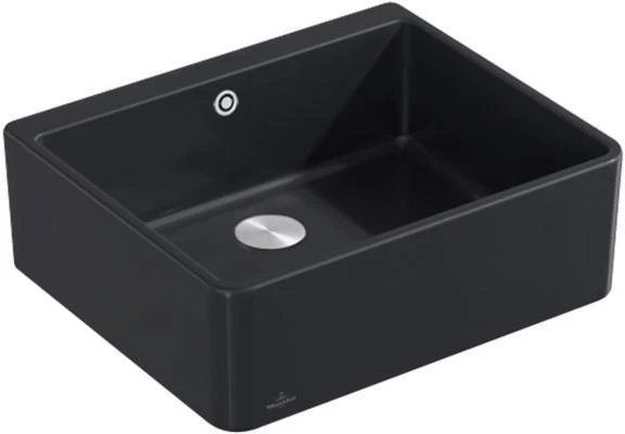 VILLEROY & BOCH Spülstein 60 X 595x500mm Spülbecken m.tig aus Keramik Ebony cplus