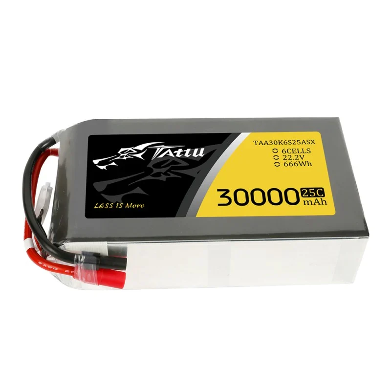 Tattu 30000mAh 22,2V 25C 6S1P Lipo Akkupack mit AS150+XT150
