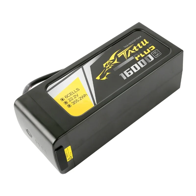 Tattu Plus 16000mAh 22,2V 15C 6S1P Lipo Akkupack mit AS150+XT150 Stecker