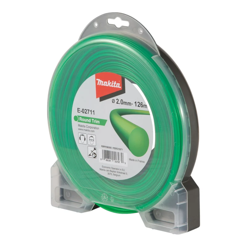Makita Round Trim Mähfaden rund 2,0 mm 126 m ( E-02711 ) für Akku Freischneider UR 002 G
